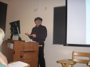 Eric teaching us about Hildegard's music.