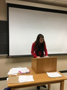 Emily Ellison's beat poetry, using stylized speed to "reveal aspects" of silence, "calling form the text to be heard and understood"